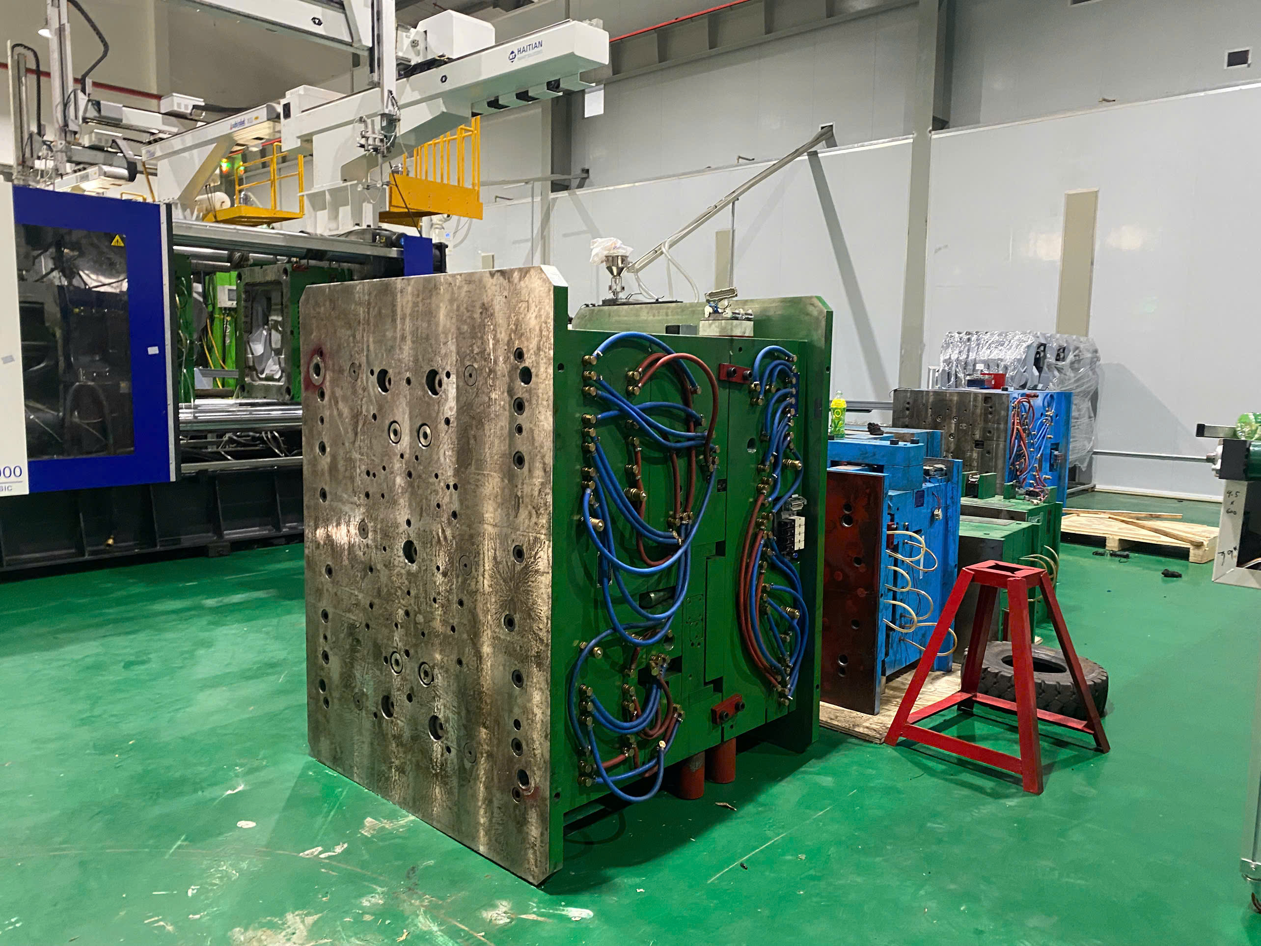 Molds awaiting installation in the injection molding machine.jpg